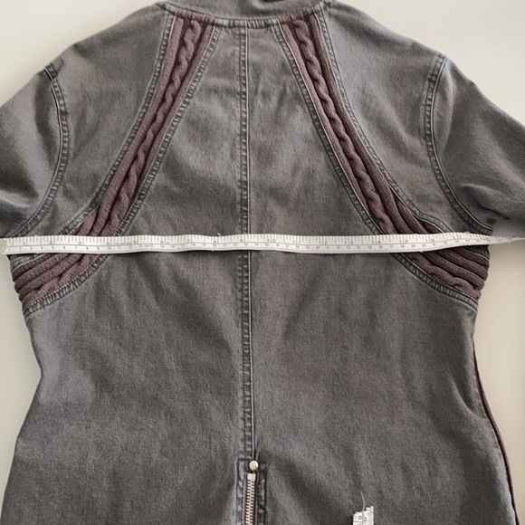 ACEZUNG Jean Jacket with Cable Knit Sweater Design - Picture 12 of 16